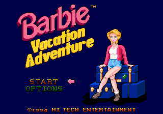 Barbie Vacation Adventure (USA) Title Screen